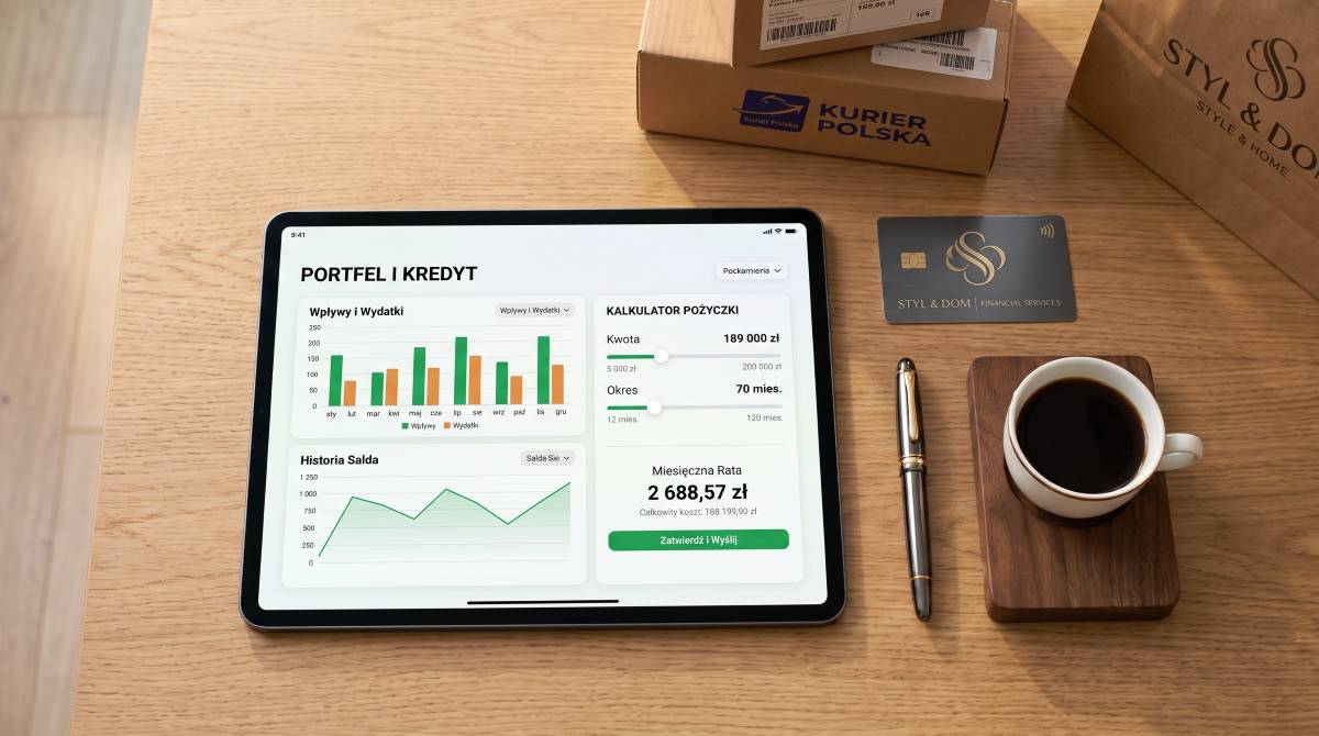 Porównanie kredytu gotówkowego bez zaświadczeń i pożyczki ratalnej – analiza ofert finansowych na tablecie