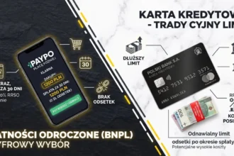 Zestawienie: płatności odroczone a karta kredytowa – smartfon z aplikacją BNPL obok klasycznej karty płatniczej