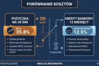 Wykres wyjaśniający dlaczego RRSO chwilówki wynosi kilkaset procent przy krótkim terminie spłaty