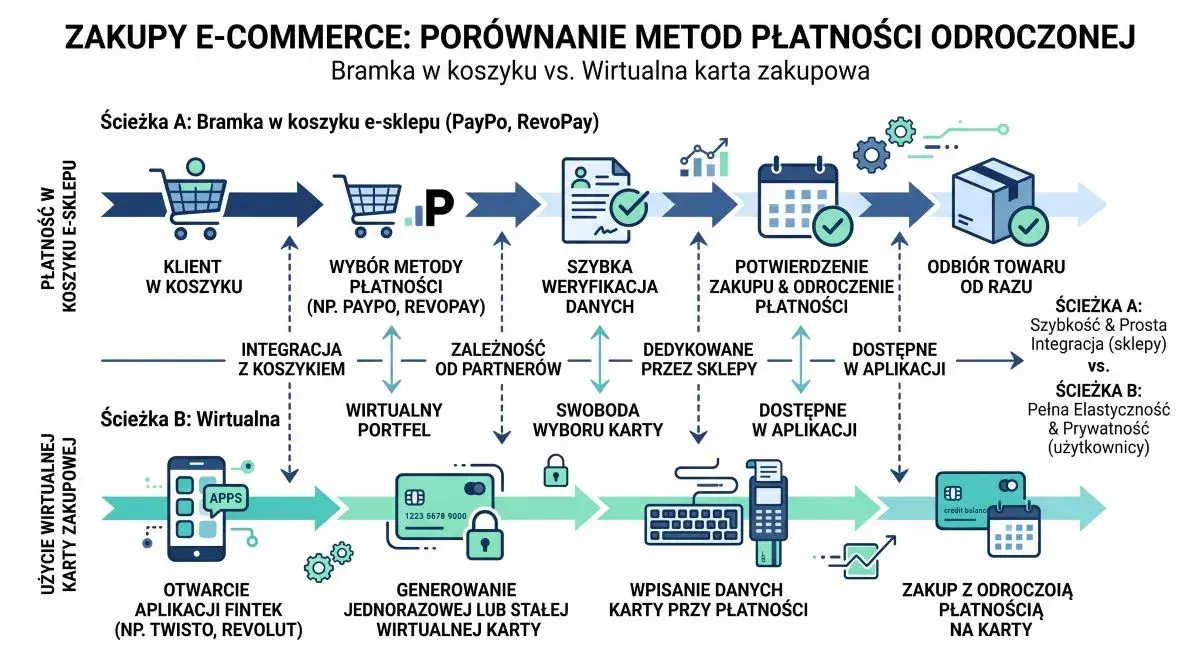 Porównanie: bramka płatnicza e-commerce kontra wirtualna karta zakupowa Twisto