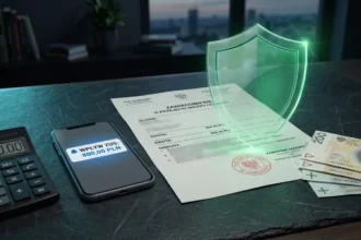 Karta bankowa i dokument egzekucyjny z pieczęcią określającą czy komornik może zająć 800 plus i alimenty